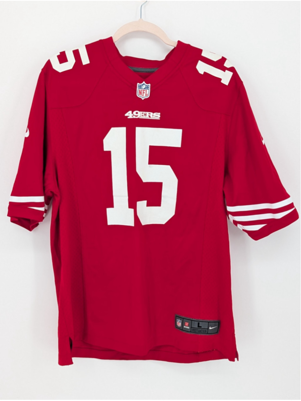 Nike 49ers Michael Crabtree #15 Jersey Mens L Red NFL On Field 2012-14